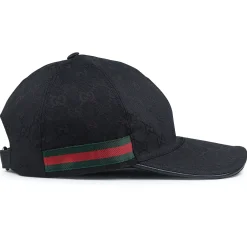 Gucci GG Canvas Black Baseball Cap< Hats & Caps