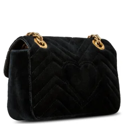Gucci GG Marmont Velvet Black Small Shoulder Bag< Cross Body Bags|Bags