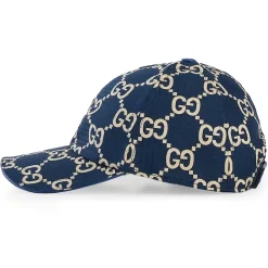 Gucci GG Ripstop Blue Baseball Cap< Hats & Caps