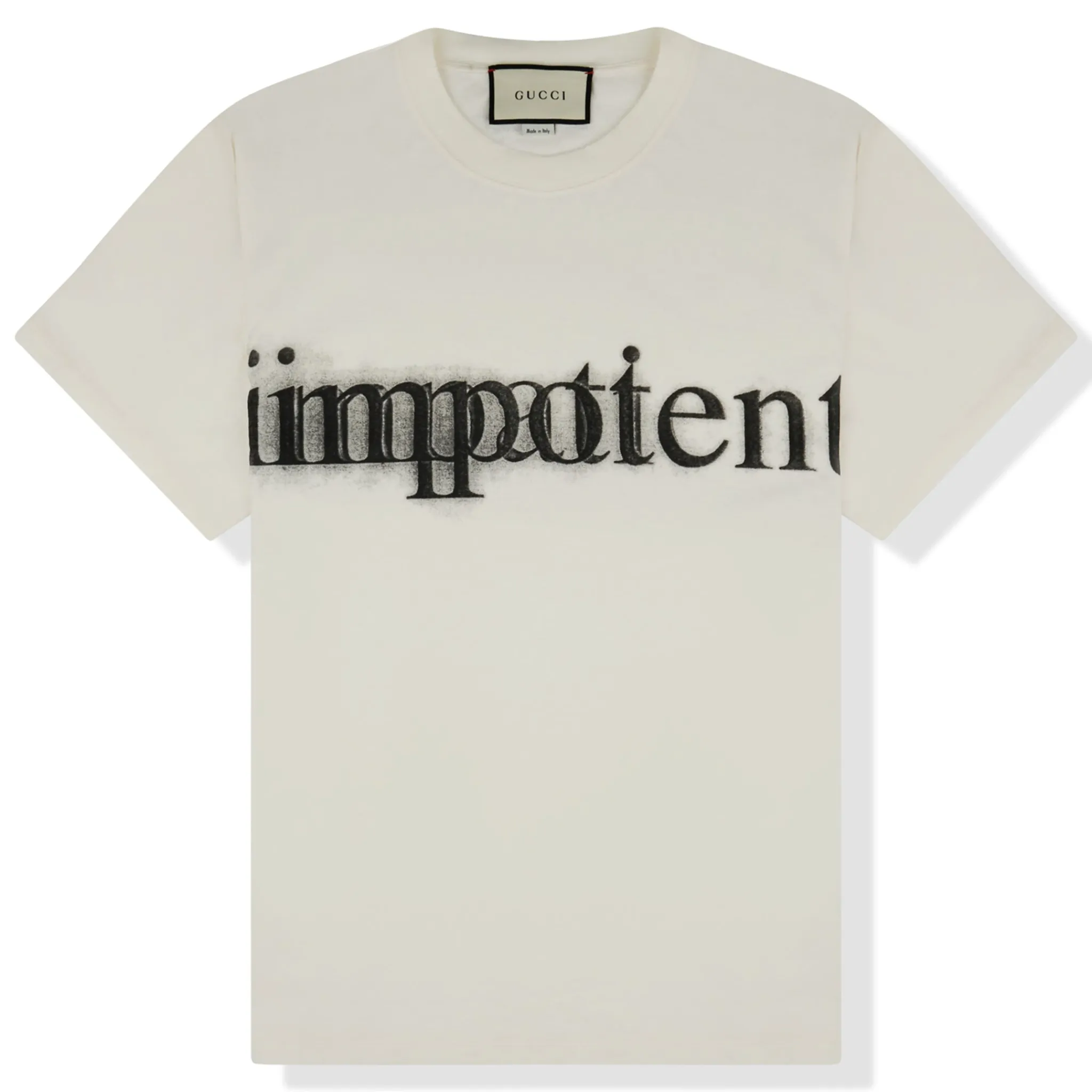 Gucci Impotent Impatient Cream T Shirt< T-shirts