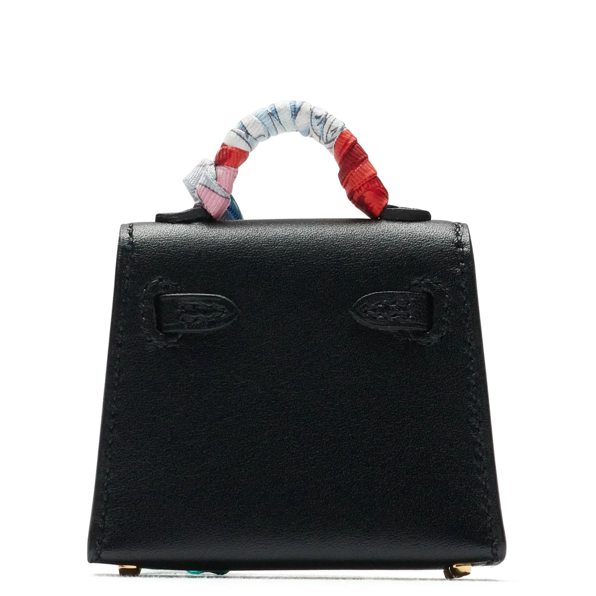 Hermès Paris Hermès Micro Kelly Twilly Black Leather Bag Charm Gold Hardware< Handbags|Bags