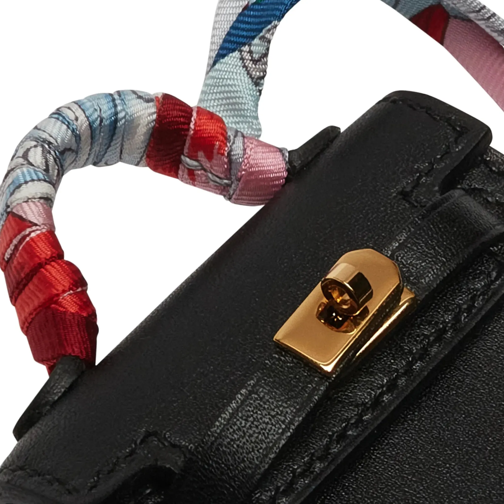 Hermès Paris Hermès Micro Kelly Twilly Black Leather Bag Charm Gold Hardware< Handbags|Bags
