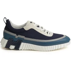 Hermès Paris Bouncing Sneaker Blue Grey White< Designer Trainers