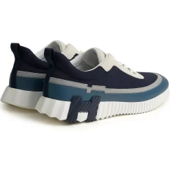 Hermès Paris Bouncing Sneaker Blue Grey White< Designer Trainers