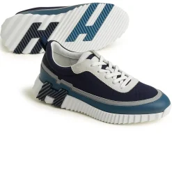 Hermès Paris Bouncing Sneaker Blue Grey White< Designer Trainers