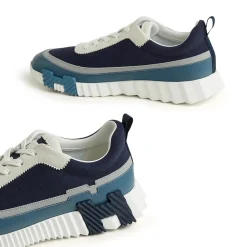 Hermès Paris Bouncing Sneaker Blue Grey White< Designer Trainers