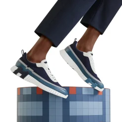Hermès Paris Bouncing Sneaker Blue Grey White< Designer Trainers
