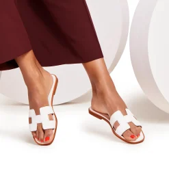 Hermès Paris Oran White Sandal< White Trainers|Sandals & Slides
