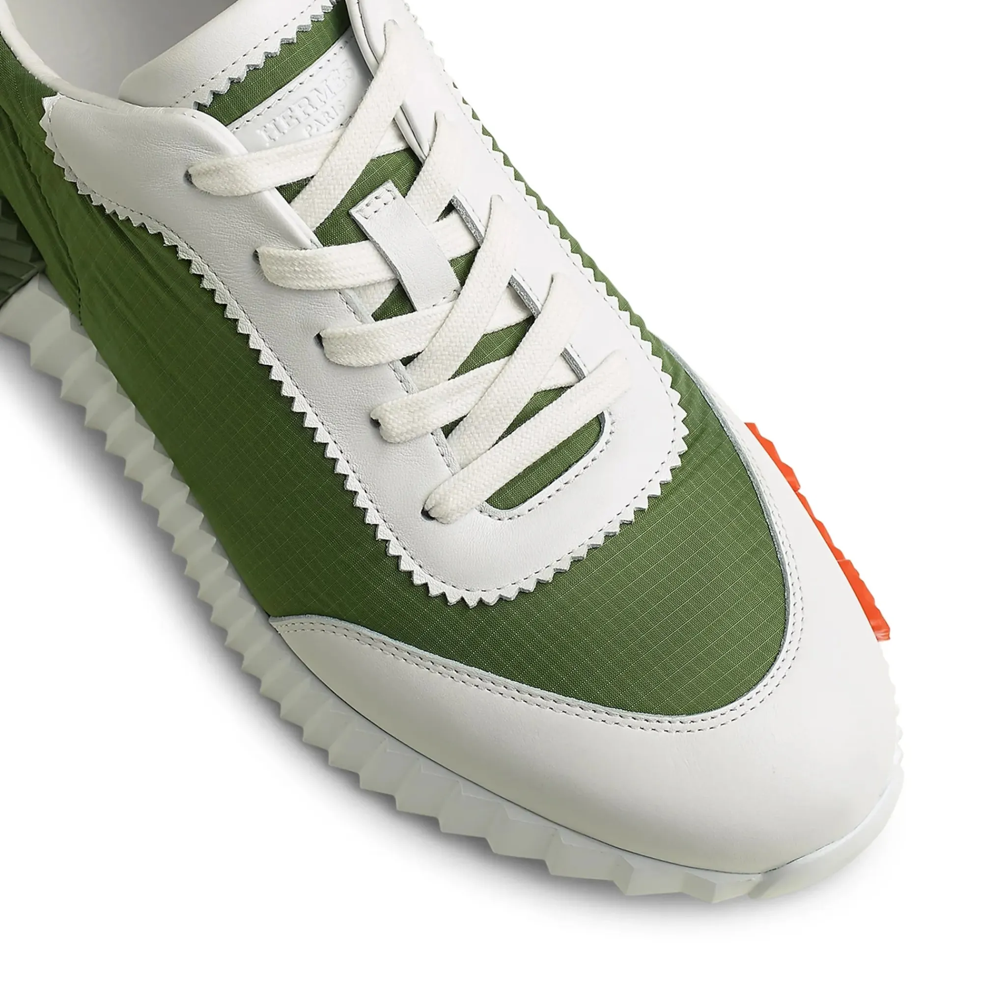 Hermès Paris Ripstop Bouncing Sneaker Matcha White< Designer Trainers