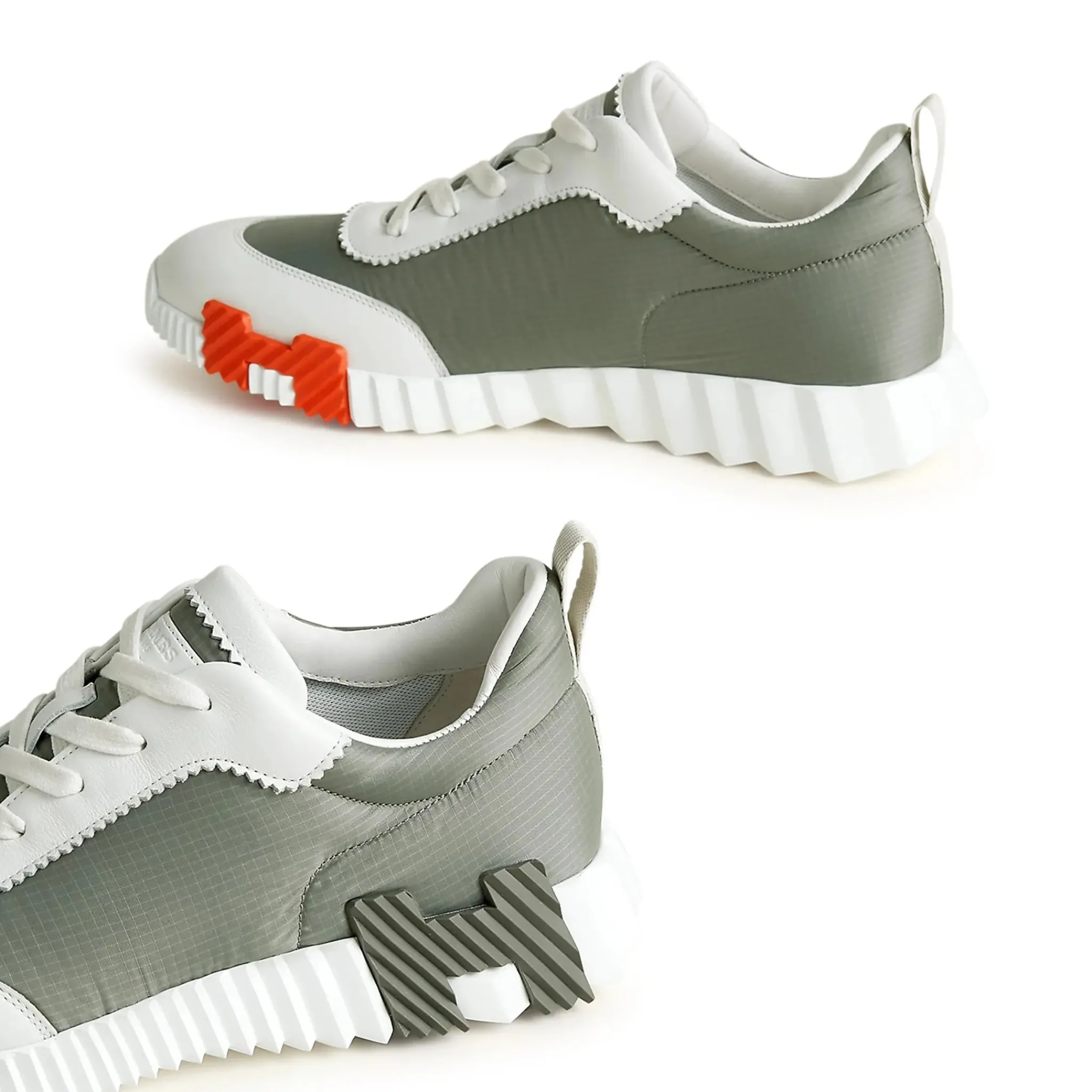 Hermès Paris Ripstop Bouncing Sneaker Grey White< Designer Trainers