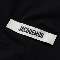 Jacquemus Grosgrain Brand Logo Tab Black T Shirt< T-shirts