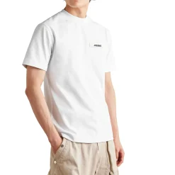 Jacquemus Grosgrain Brand Logo Tab White T Shirt< T-shirts