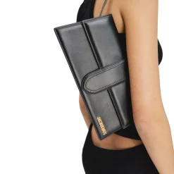 Jacquemus Le Bambino Long Flap Black Shoulder Bag< Cross Body Bags|Bags