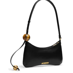 Jacquemus Le Bisou Perle Black Shoulder Bag< Bags
