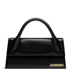 Jacquemus Le Chiquito Long Leather Black Handbag< Cross Body Bags|Handbags