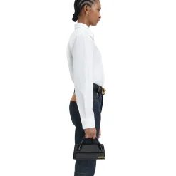 Jacquemus Le Chiquito Long Leather Black Handbag< Cross Body Bags|Handbags