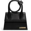 Jacquemus Le Chiquito Noeud Coiled Leather Black Handbag< Cross Body Bags|Handbags
