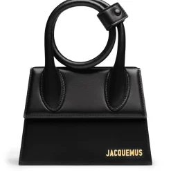 Jacquemus Le Chiquito Noeud Coiled Leather Black Handbag< Cross Body Bags|Handbags