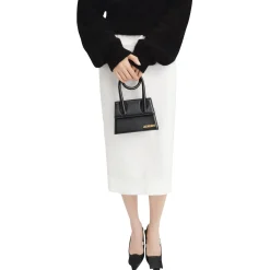Jacquemus Le Chiquito Noeud Coiled Leather Black Handbag< Cross Body Bags|Handbags