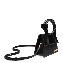 Jacquemus Le Chiquito Noeud Coiled Leather Black Handbag< Cross Body Bags|Handbags