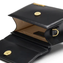 Jacquemus Le Chiquito Noeud Coiled Leather Black Handbag< Cross Body Bags|Handbags