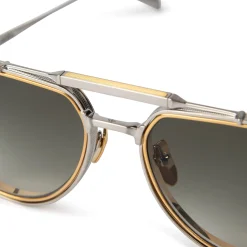 Jacques Marie Mage Eyewear Jacques Marie Mage Commander Silver Gold Green Sunglasses< Sunglasses