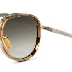 Jacques Marie Mage Eyewear Jacques Marie Mage Commander Silver Gold Green Sunglasses< Sunglasses