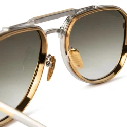 Jacques Marie Mage Eyewear Jacques Marie Mage Commander Silver Gold Green Sunglasses< Sunglasses