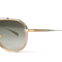 Jacques Marie Mage Eyewear Jacques Marie Mage Commander Silver Gold Green Sunglasses< Sunglasses
