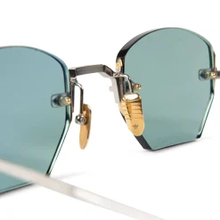 Jacques Marie Mage Eyewear Jacques Marie Mage Oatman Silver Gold Green Sunglasses< Sunglasses