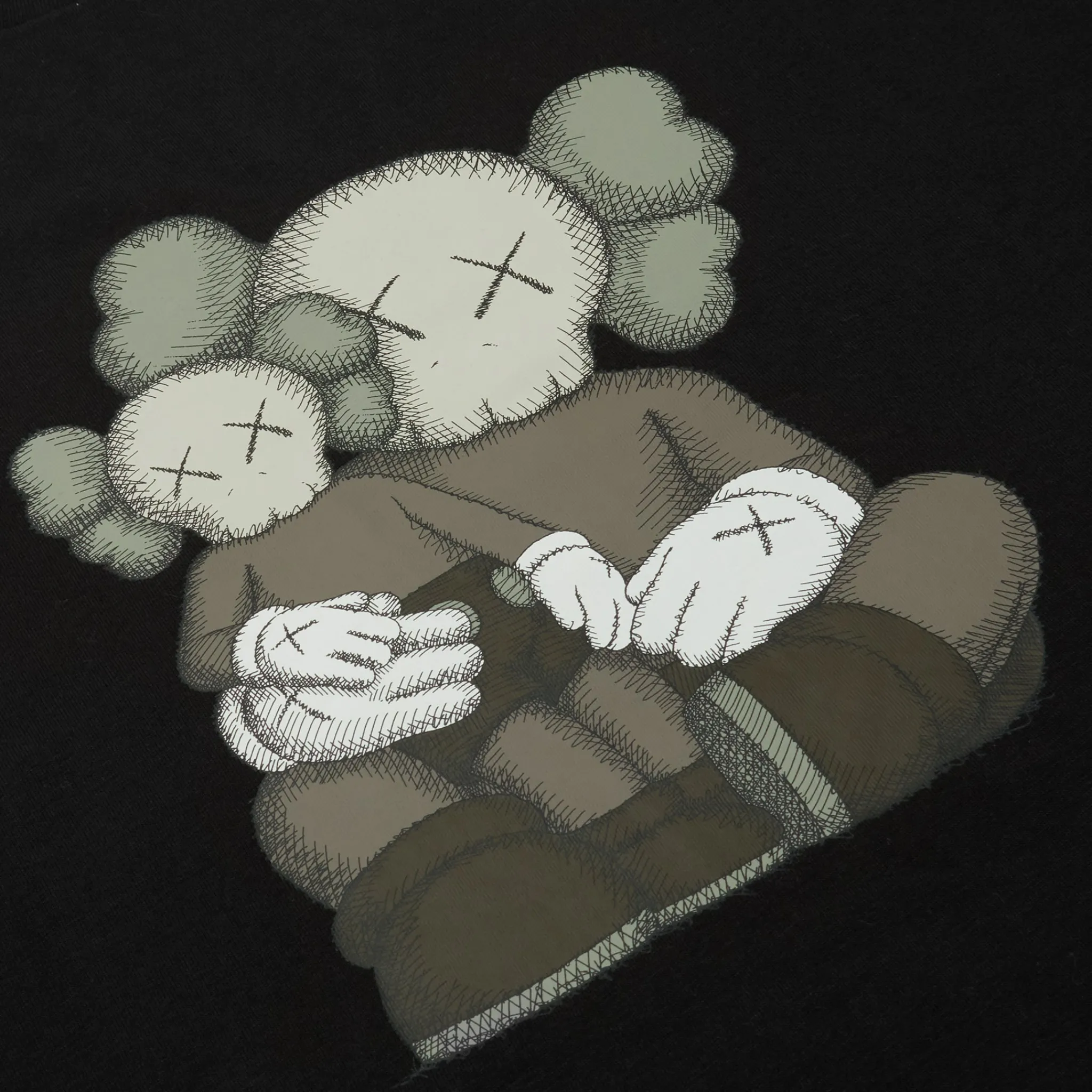 Kaws x Uniqlo UT Graphic Black T Shirt< T-shirts