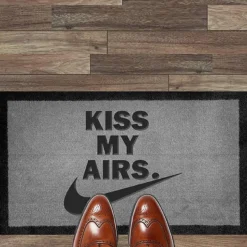 Project Crepslocker Kiss My Airs Light Grey Doormat 70x40cm< Rugs & Mats|Designer Home Accessories