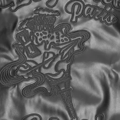 Légende Paris Ice Cream Leather Varsity Jacket Black< Coats & Jackets