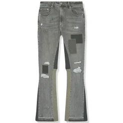 Légende Paris Patchwork Jeans Khaki< Jeans|Bottoms