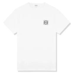 Loewe Anagram Chest Logo White T Shirt< T-shirts