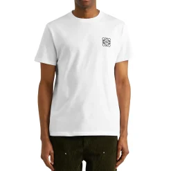 Loewe Anagram Chest Logo White T Shirt< T-shirts