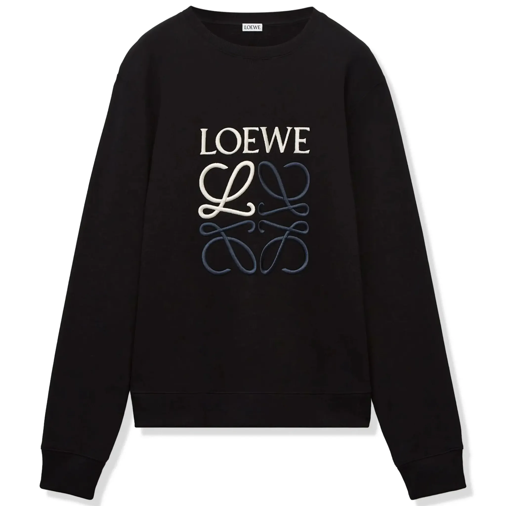 Loewe Anagram Cotton Black Sweatshirt< Sweatshirts & Hoodies