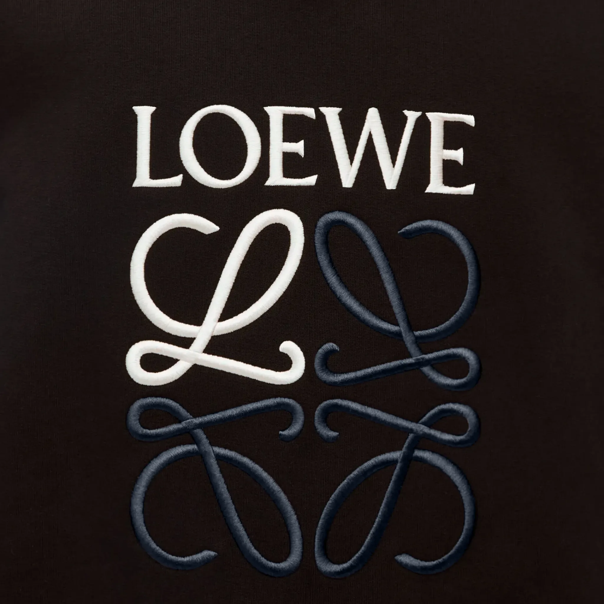 Loewe Anagram Cotton Black Sweatshirt< Sweatshirts & Hoodies