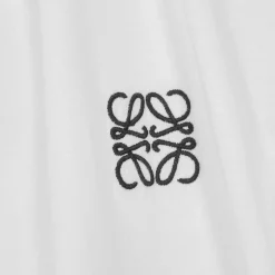 Loewe Anagram Embroidered White Black T Shirt< T-shirts