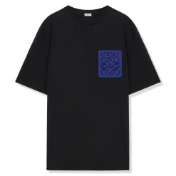 Loewe Anagram Fake Pocket Black Blue T Shirt< T-shirts