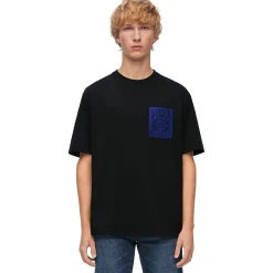 Loewe Anagram Fake Pocket Black Blue T Shirt< T-shirts