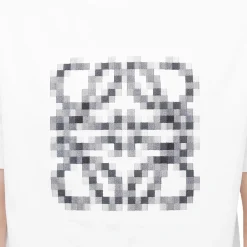 Loewe Anagram Pixelated White T Shirt< T-shirts