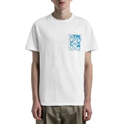 Loewe Anagram White Blue Fake Pocket T Shirt< T-shirts