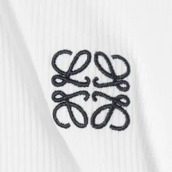 Loewe Cropped Anagram Cotton Tank Top White< T-shirts