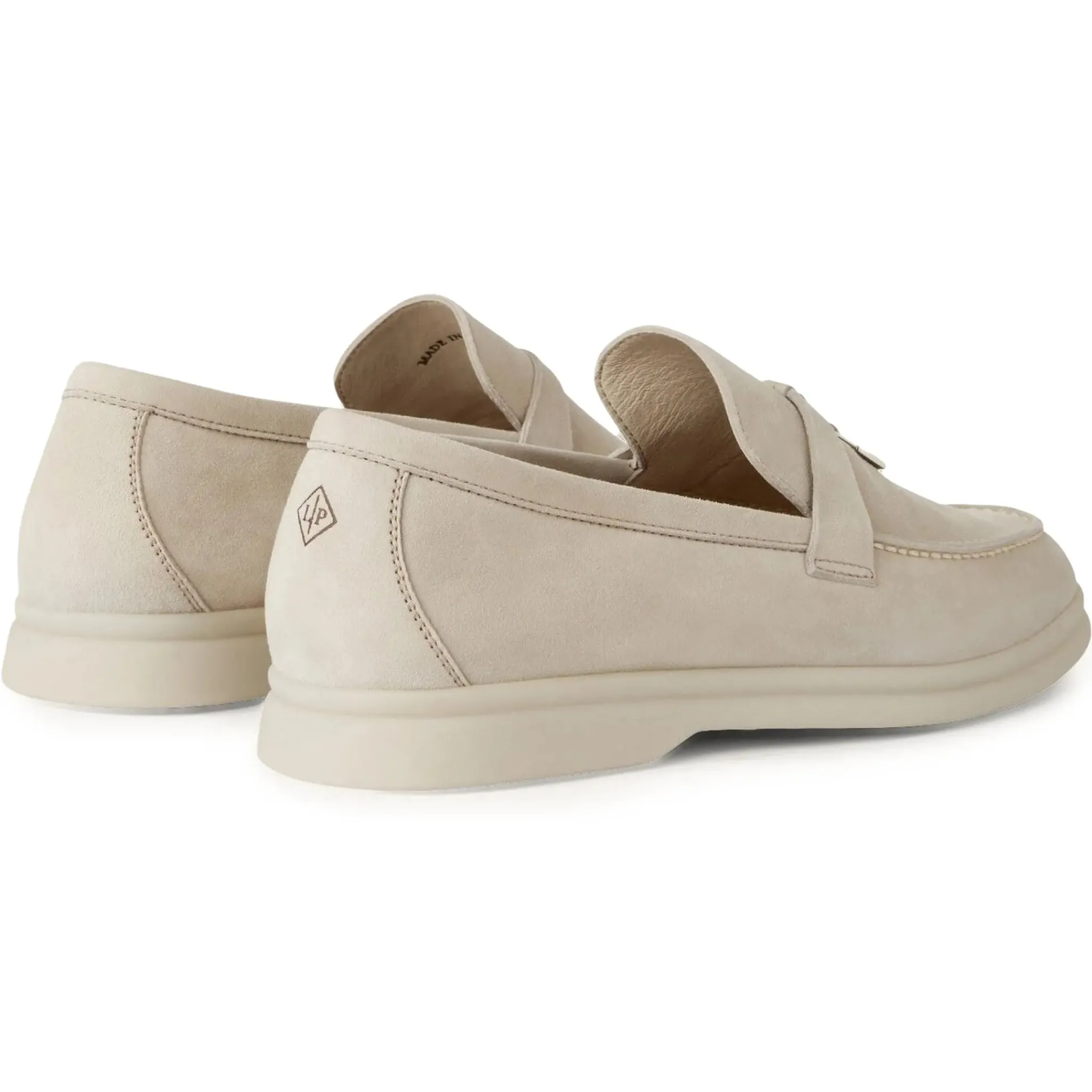 Loro Piana Summer Charms Walk Suede Goatskin Powder Pearl Loafers< Designer Trainers