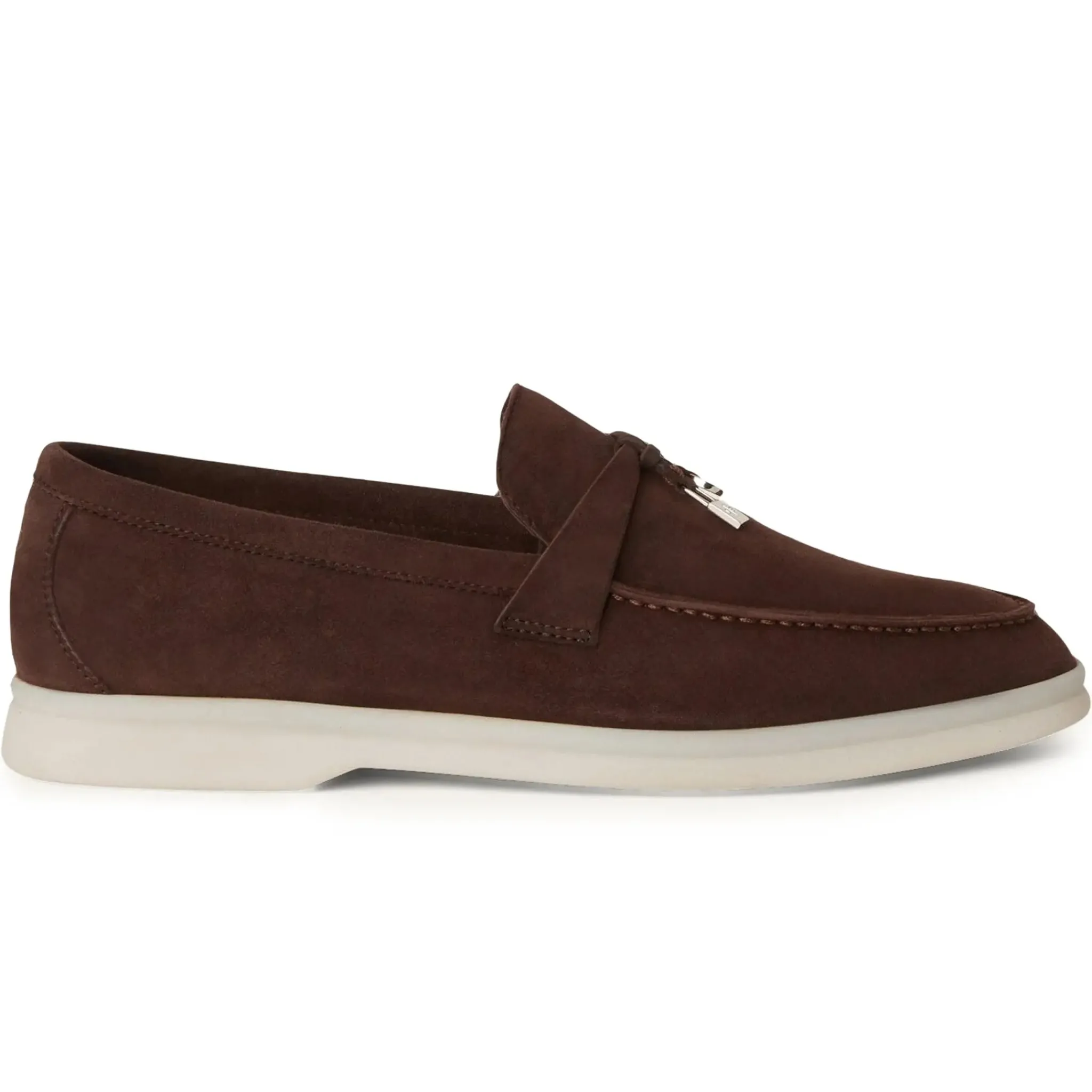 Loro Piana Summer Charms Walk Suede Chocolate Loafers< Designer Trainers