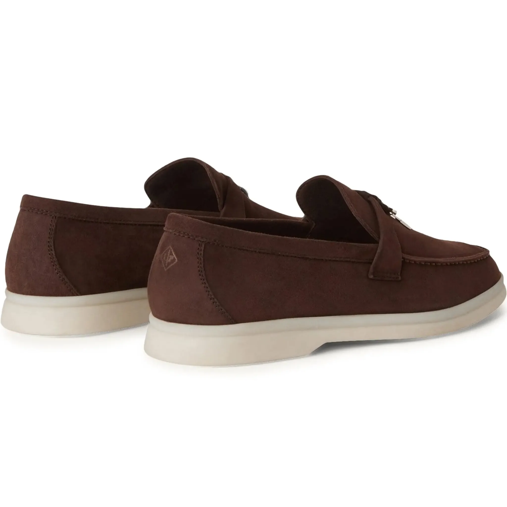 Loro Piana Summer Charms Walk Suede Chocolate Loafers< Designer Trainers