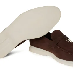 Loro Piana Summer Charms Walk Suede Chocolate Loafers< Designer Trainers