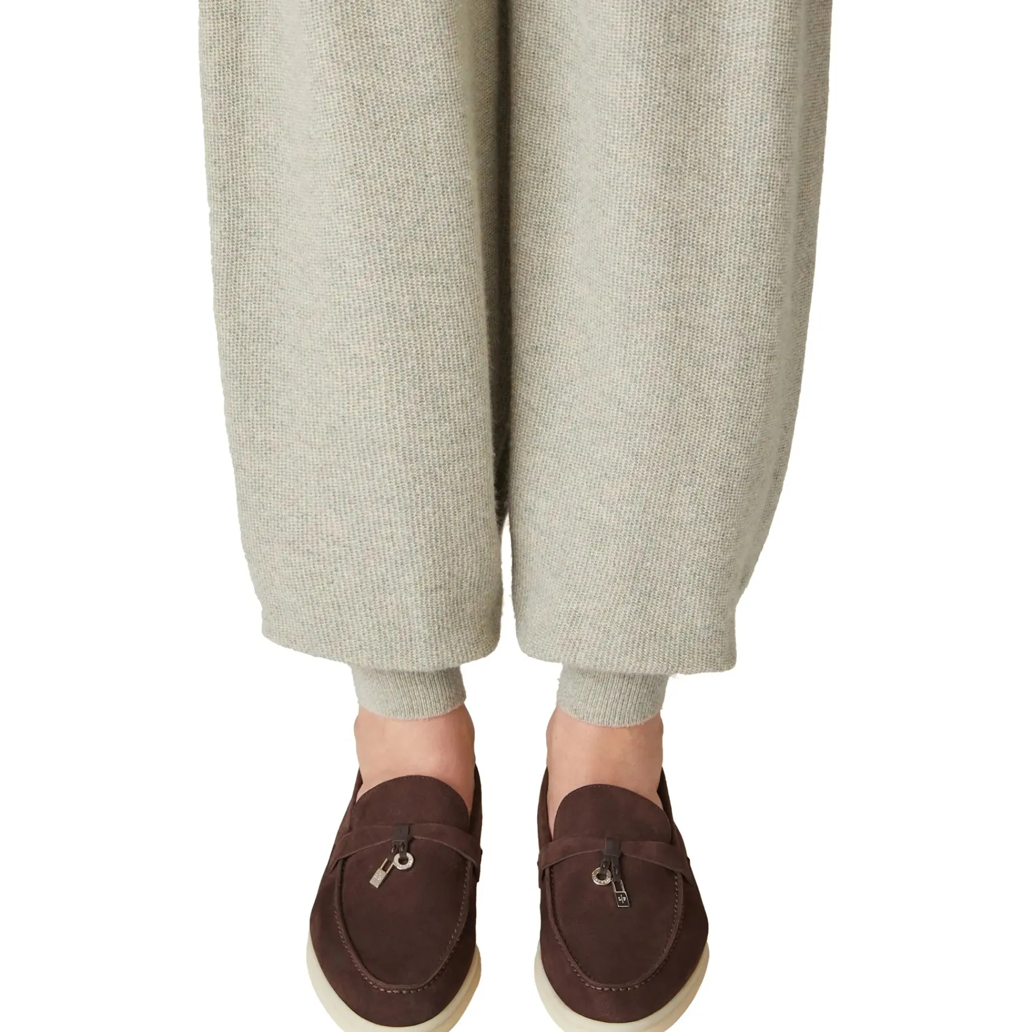 Loro Piana Summer Charms Walk Suede Chocolate Loafers< Designer Trainers