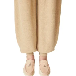 Loro Piana Summer Charms Walk Suede Goatskin Pink Sand Loafers< Designer Trainers